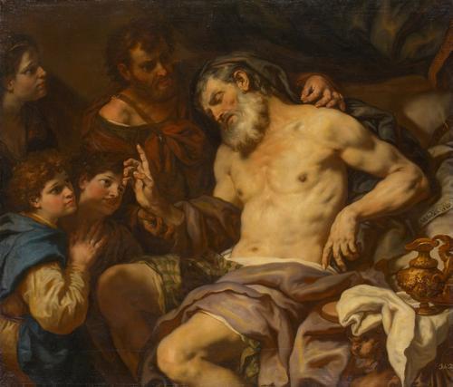 Johann Carl Loth Jakob segnet Ephraim und Manasse oil painting picture